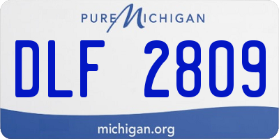 MI license plate DLF2809