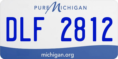 MI license plate DLF2812