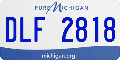 MI license plate DLF2818