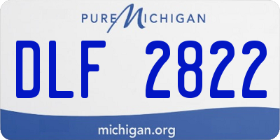 MI license plate DLF2822