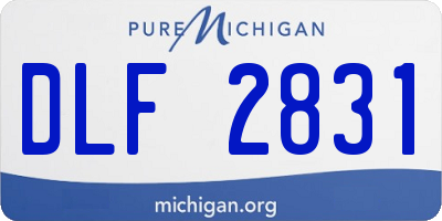 MI license plate DLF2831