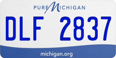 MI license plate DLF2837