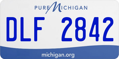 MI license plate DLF2842