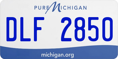 MI license plate DLF2850