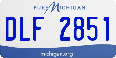 MI license plate DLF2851