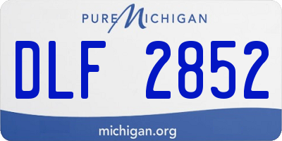 MI license plate DLF2852