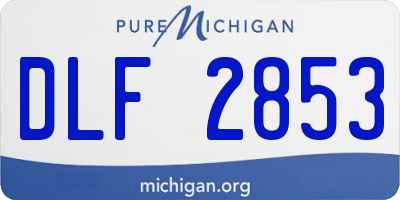 MI license plate DLF2853