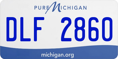 MI license plate DLF2860