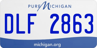 MI license plate DLF2863