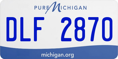 MI license plate DLF2870