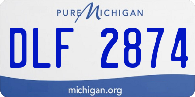 MI license plate DLF2874