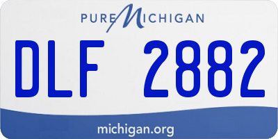 MI license plate DLF2882