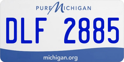 MI license plate DLF2885