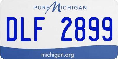 MI license plate DLF2899