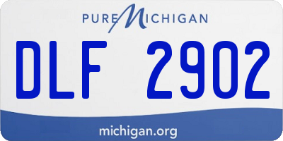 MI license plate DLF2902