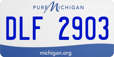 MI license plate DLF2903