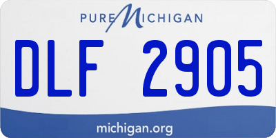 MI license plate DLF2905