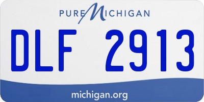 MI license plate DLF2913