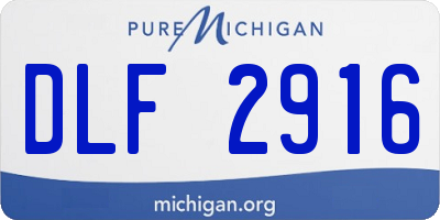 MI license plate DLF2916