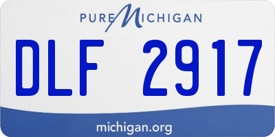 MI license plate DLF2917
