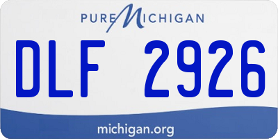 MI license plate DLF2926