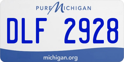 MI license plate DLF2928