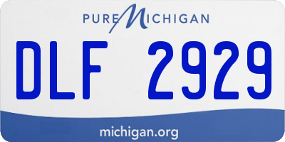 MI license plate DLF2929