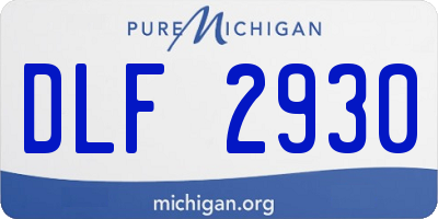 MI license plate DLF2930