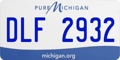 MI license plate DLF2932