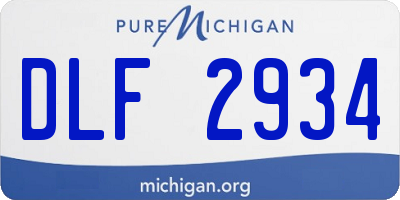 MI license plate DLF2934