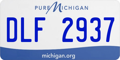 MI license plate DLF2937