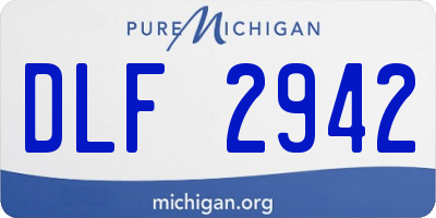 MI license plate DLF2942