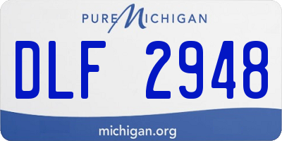 MI license plate DLF2948