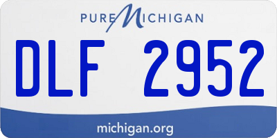 MI license plate DLF2952