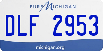 MI license plate DLF2953