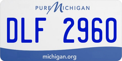 MI license plate DLF2960