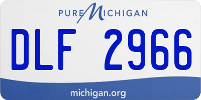 MI license plate DLF2966