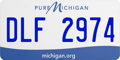 MI license plate DLF2974