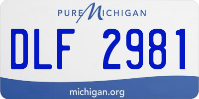 MI license plate DLF2981