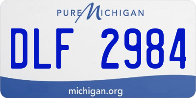 MI license plate DLF2984