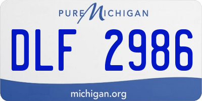 MI license plate DLF2986
