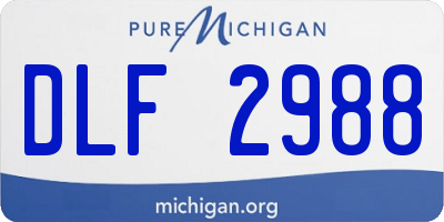 MI license plate DLF2988