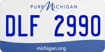 MI license plate DLF2990