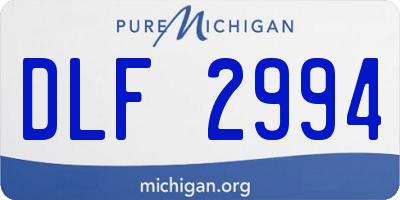 MI license plate DLF2994