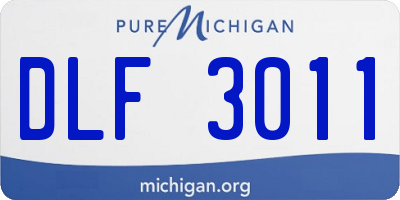 MI license plate DLF3011