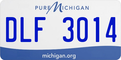 MI license plate DLF3014