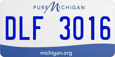 MI license plate DLF3016