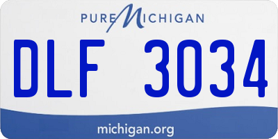 MI license plate DLF3034