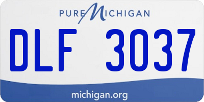 MI license plate DLF3037