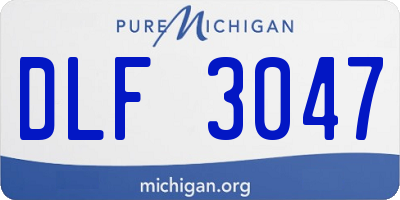 MI license plate DLF3047